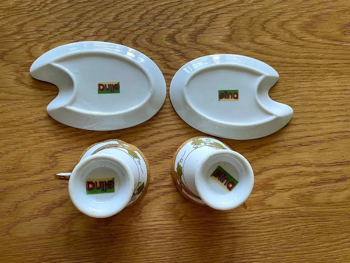 Set of 2 Glina tea cups and saucers - Image 4