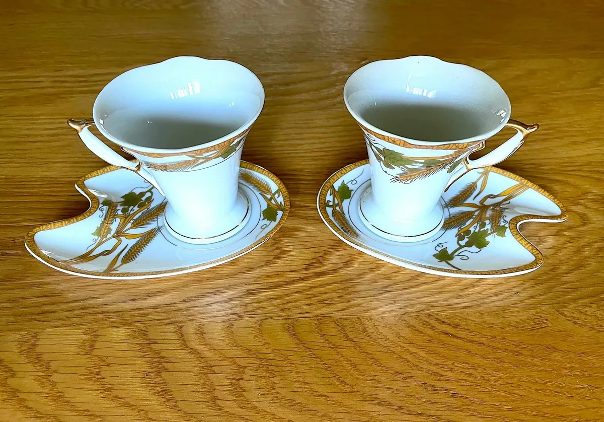 Set of 2 Glina tea cups and saucers - Image 1