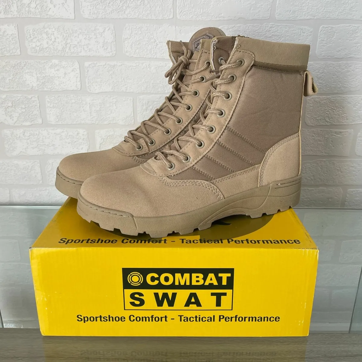 Hiking boots, sand color 44-45 size left - Image 3