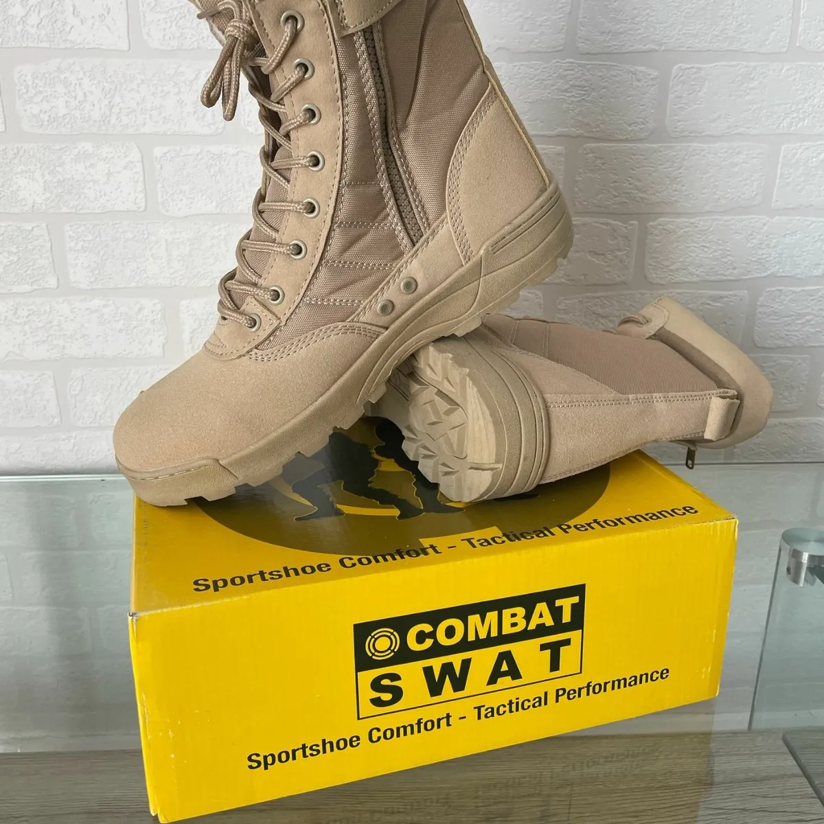 Hiking boots, sand color 44-45 size left - Image 4