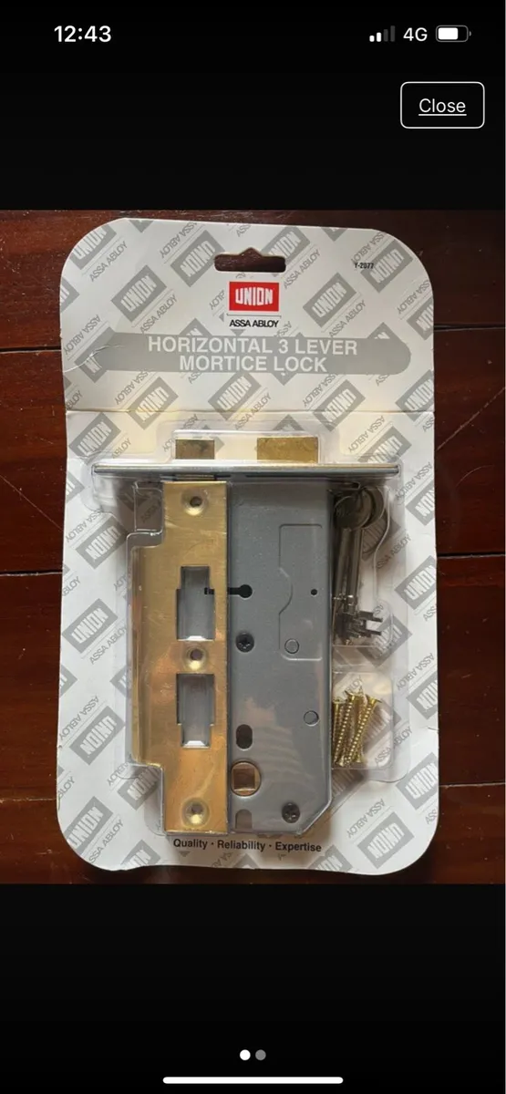 UNION 3 Lever Horizontal Mortice Lock - Image 1