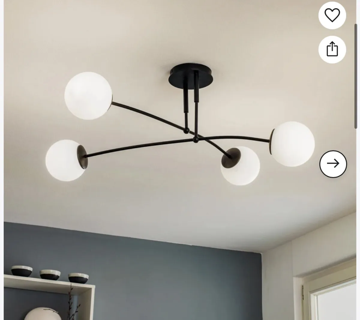 Ceiling Light Embig Pregos 4 bulb