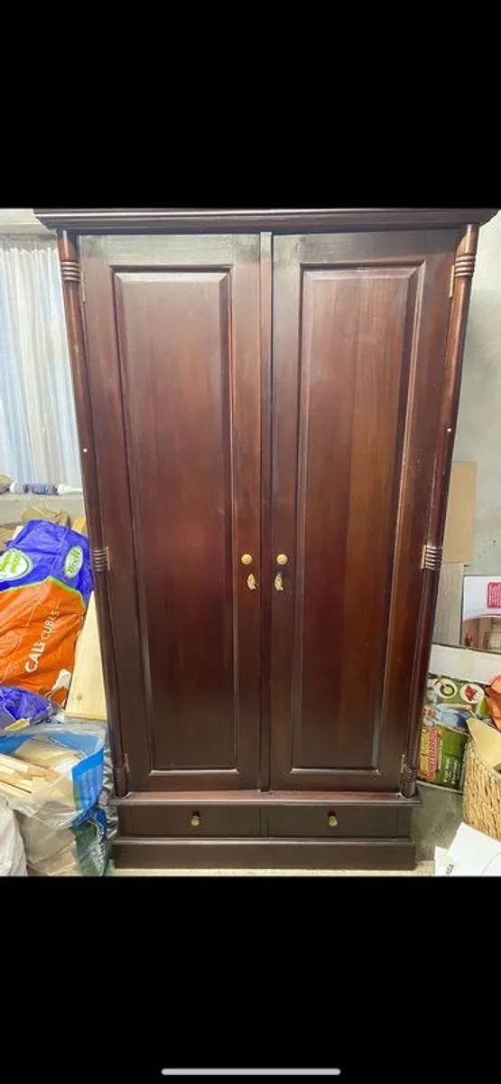 Antique Mahogany Wardrobe - Image 1