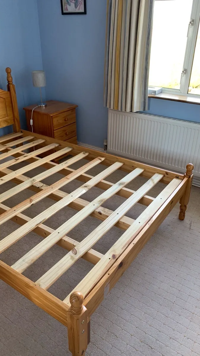 Pine bed frame and mattress 4.6 - Image 2