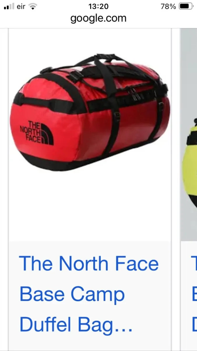 North face base camp duffle bag. - Image 1