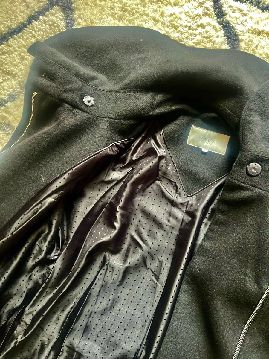 Black Wool coat size s - Image 2