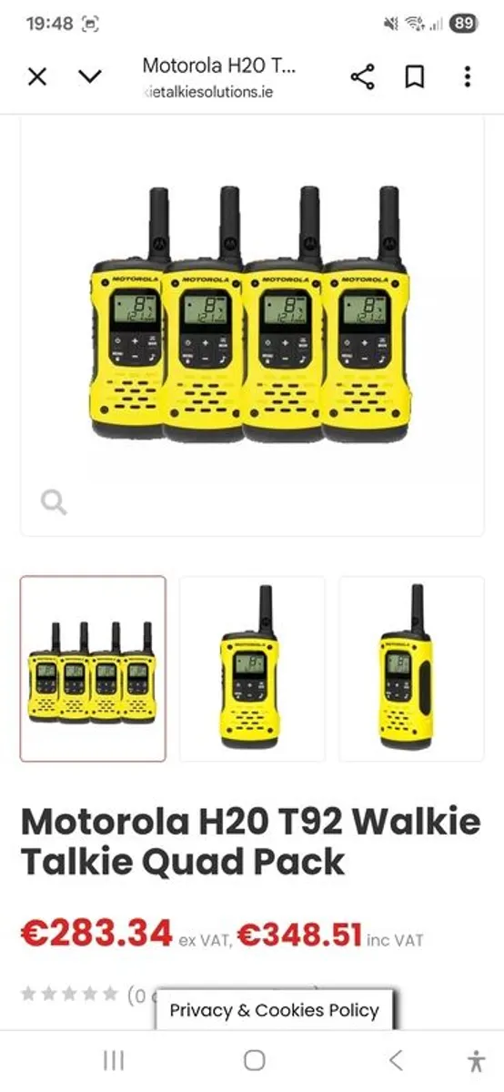 Motorola walkie talkie 4 pack - Image 1