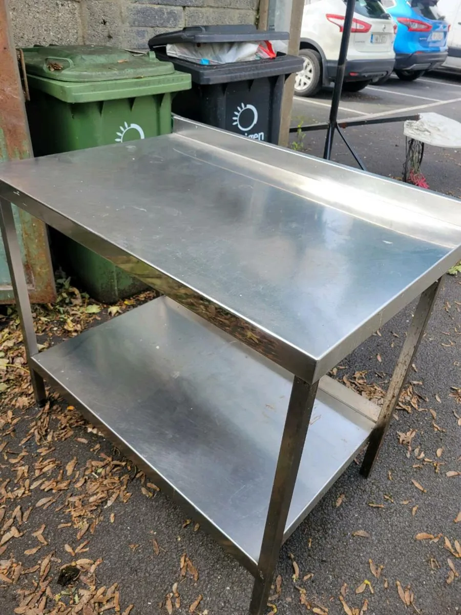 Table Stainless Steel Shelved - Image 1