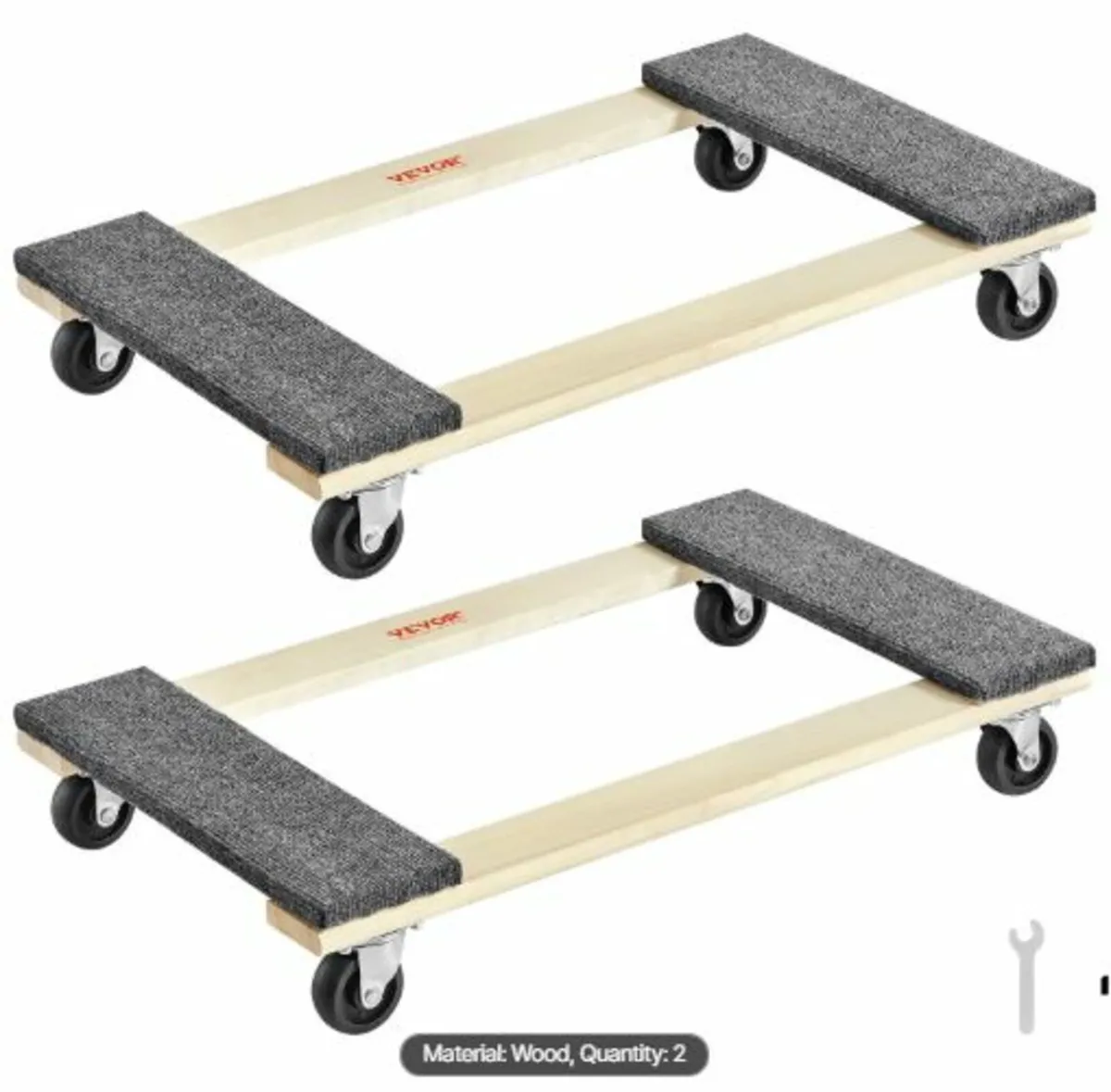 Furniture Dolly, 1000 lbs Each Load Capacity, - Image 1