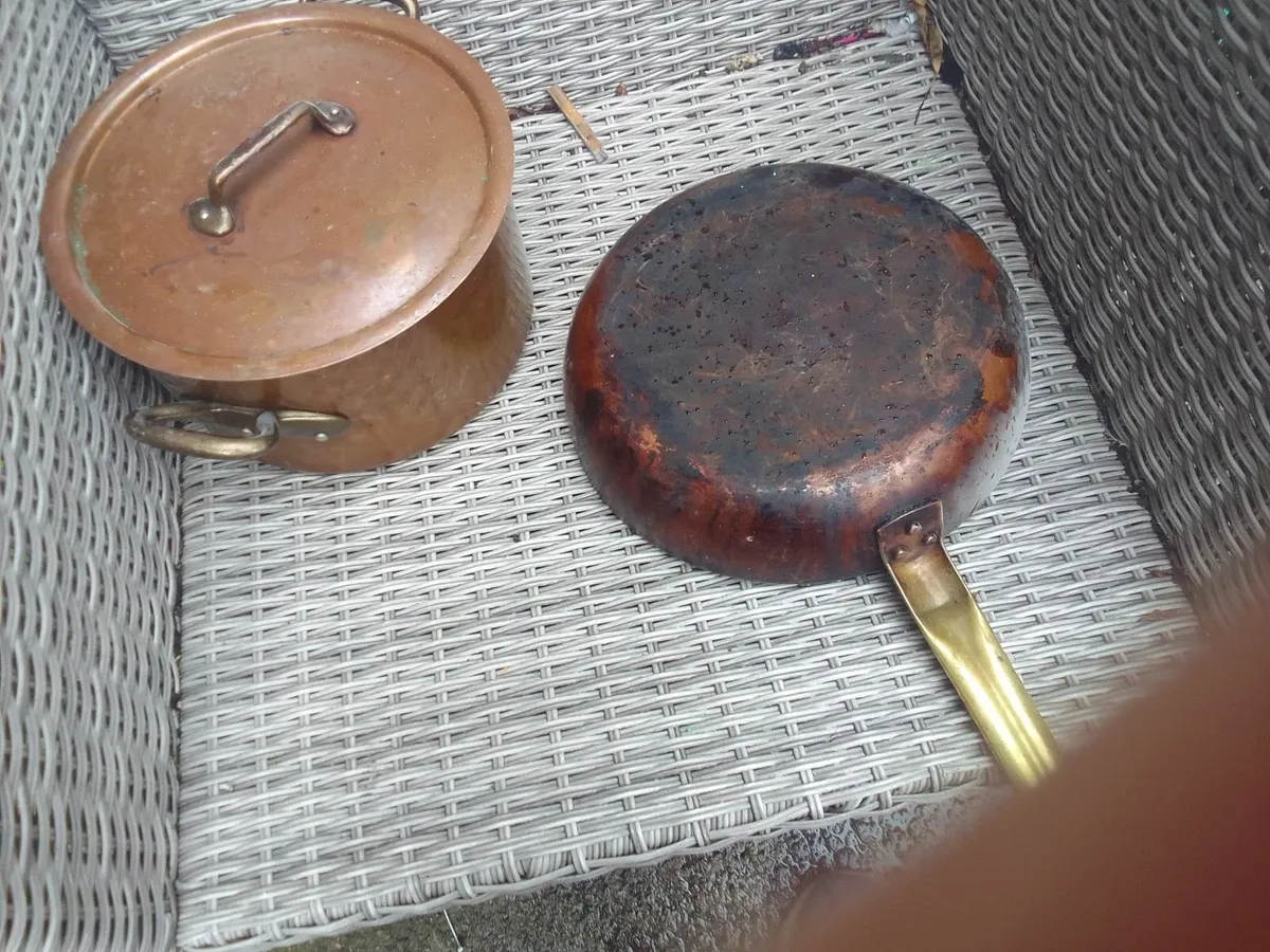 copper pot and pan - Image 1