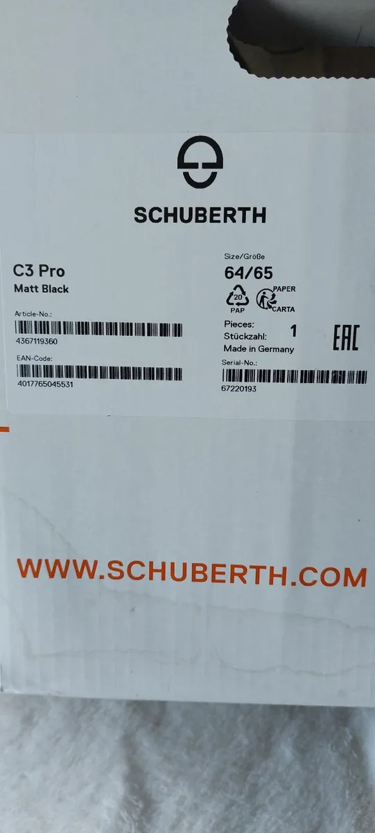 Helmet C3 Schuberth  size 64-65 new - Image 3