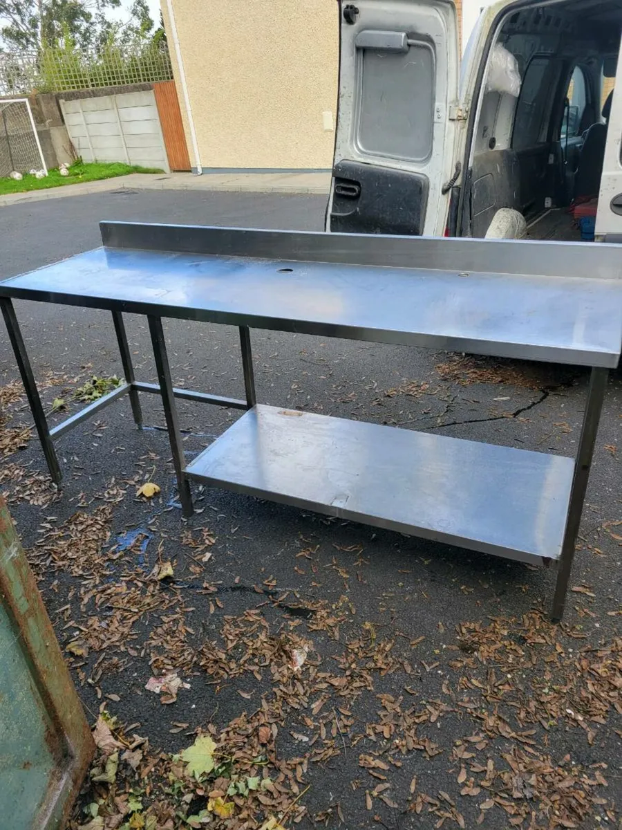 Table Stainless Steel Shelved. - Image 2