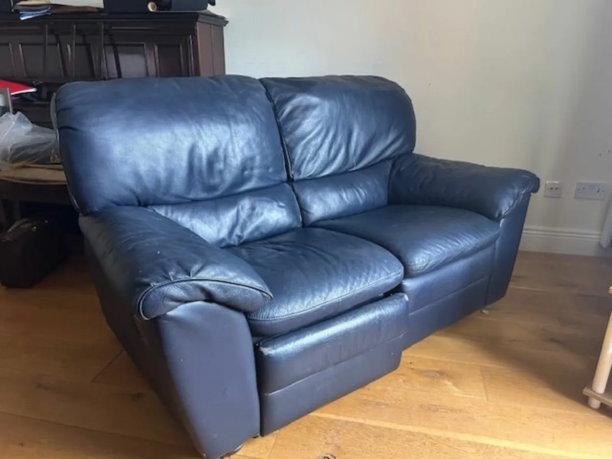 Natuzzi 2-seater leather sofa - Image 4