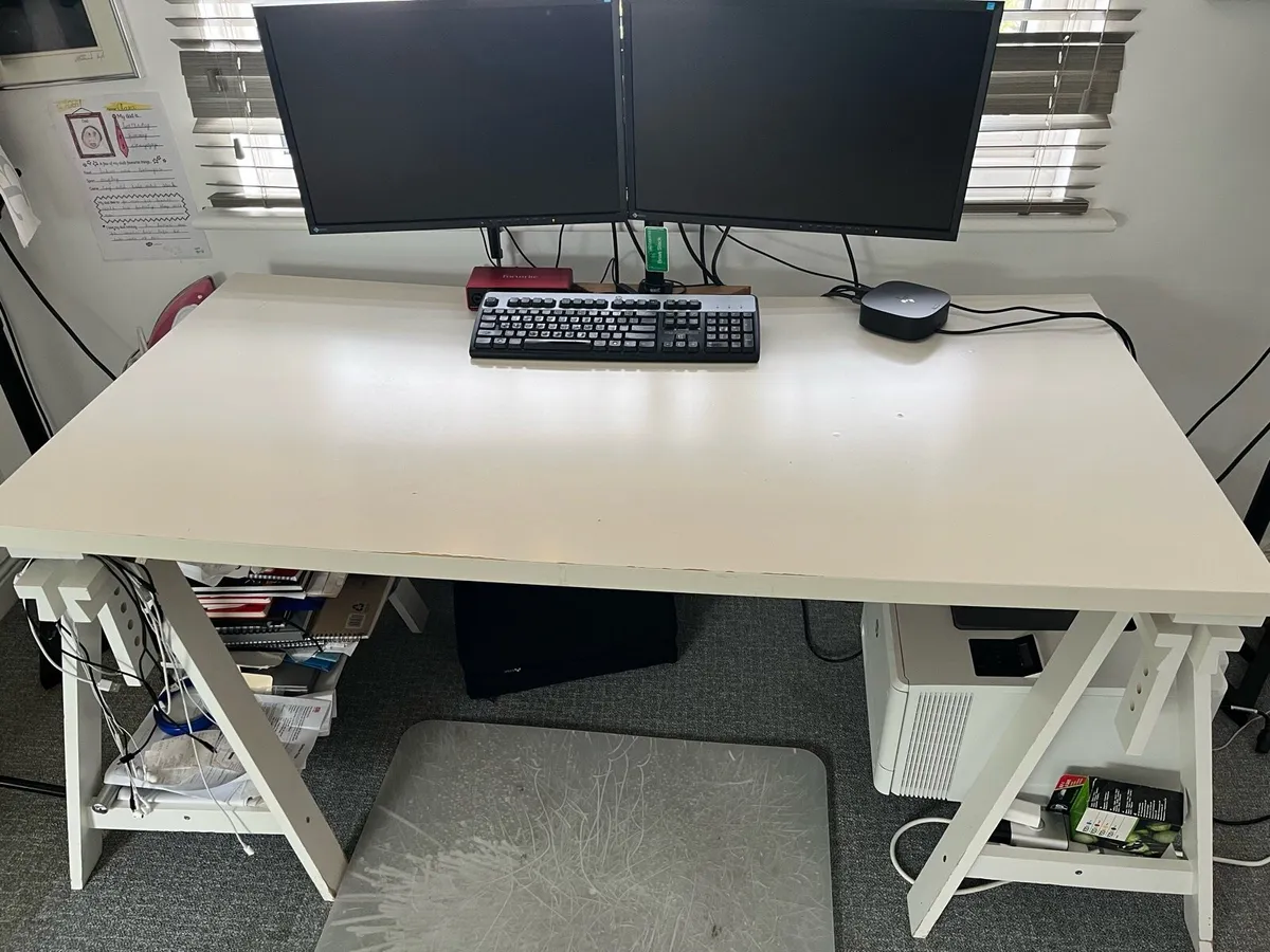 White ikea desk - Image 3