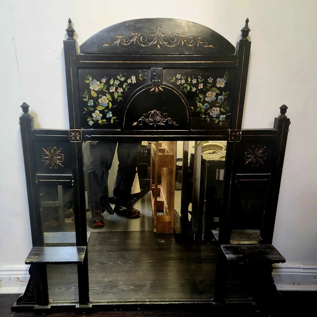 Hand Painted Vintage Mirror - Image 1