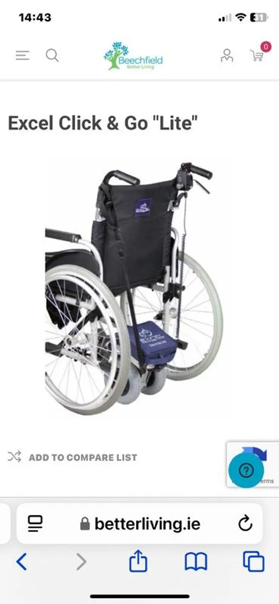 Excellent condition high quality wheelchair with power pack - Image 1