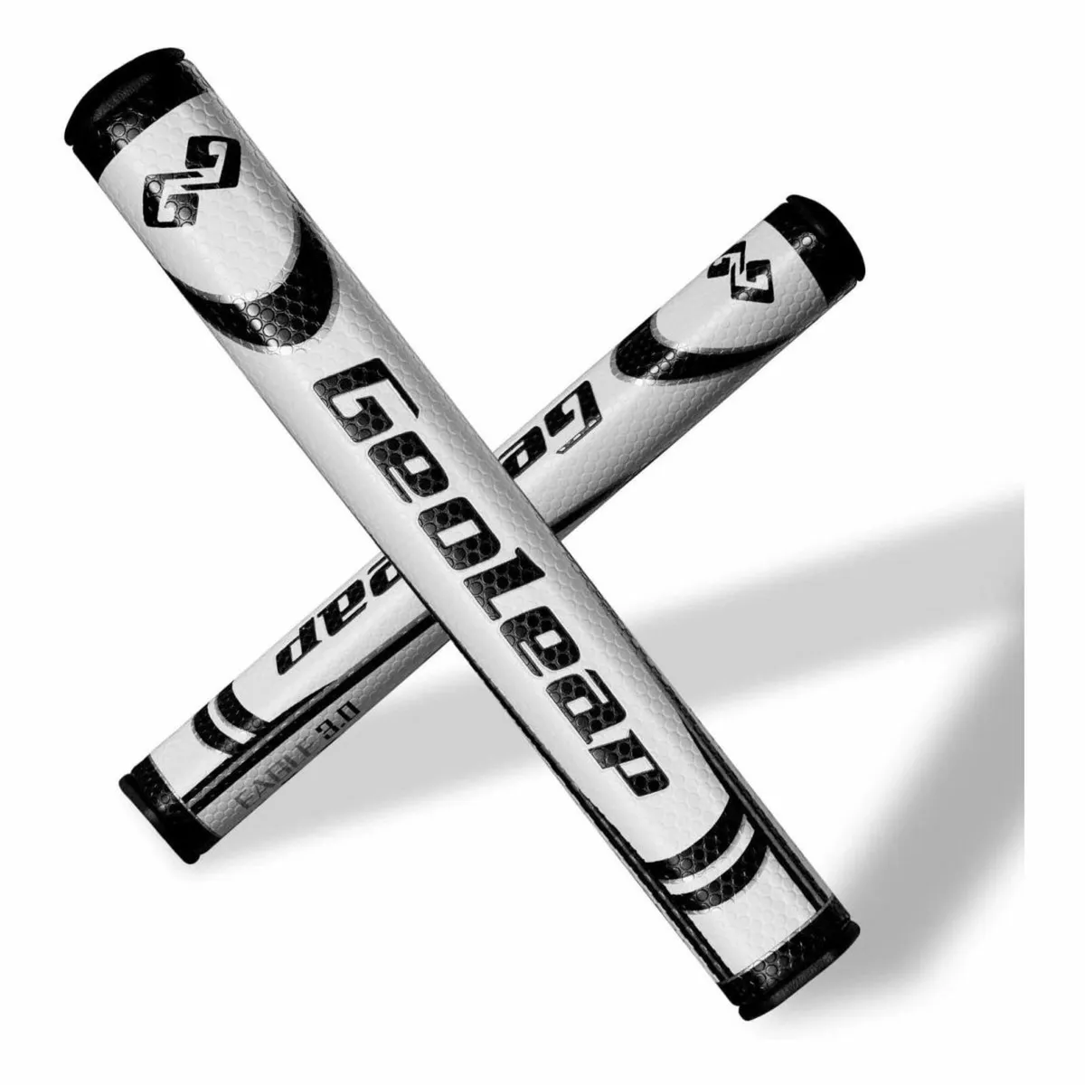 Geoleap Eagle 2.0 PU Round Putter Grip - White/Blk - Image 1