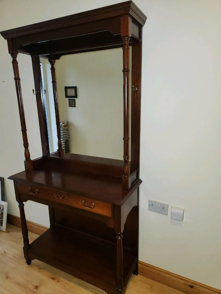 Antique mahogany hall stand - Image 1