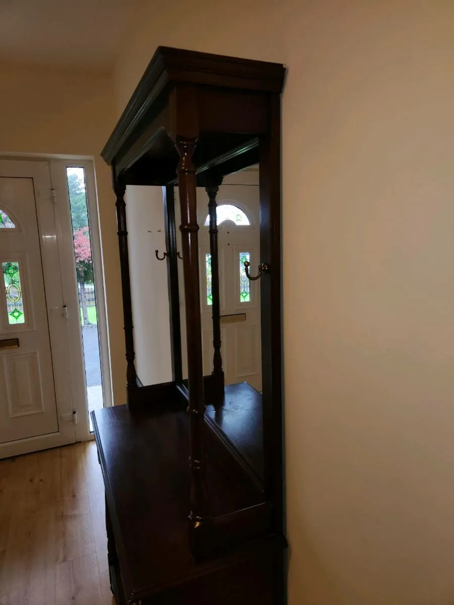 Antique mahogany hall stand - Image 4