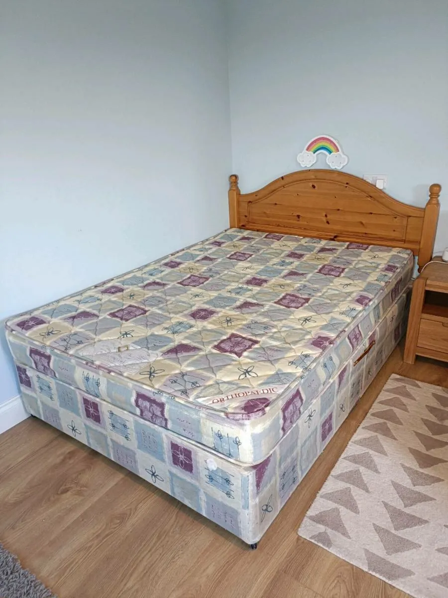 Double divan bed with mattress - Image 1