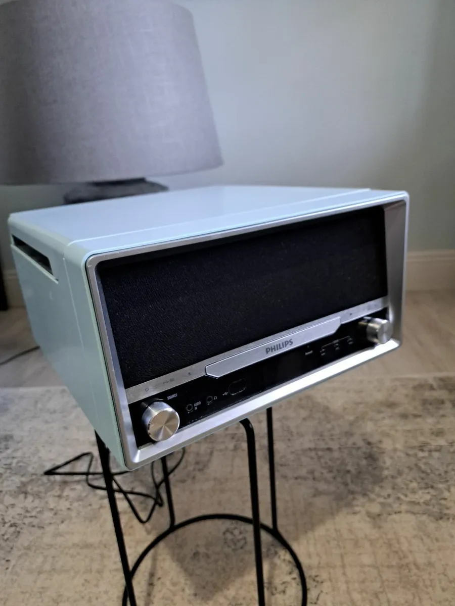 Philips Record Player in Baby Blue - Image 1