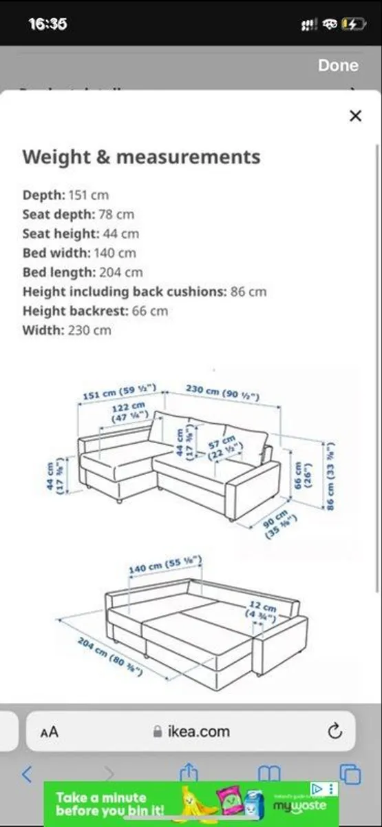 sofa bed with storage - Image 3
