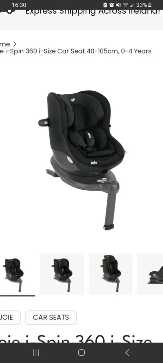 Joie I spin 360 r129 car seat plus more - Image 1