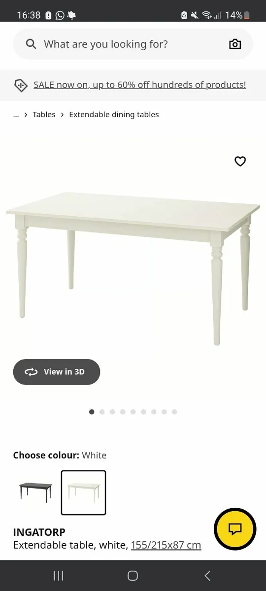 IKEA dining table and chairs - Image 2