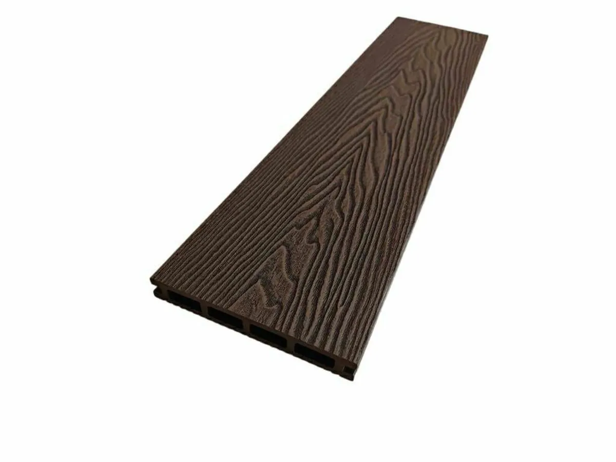 WPC Decking Boards Deep Embossed 3D Black - Image 2