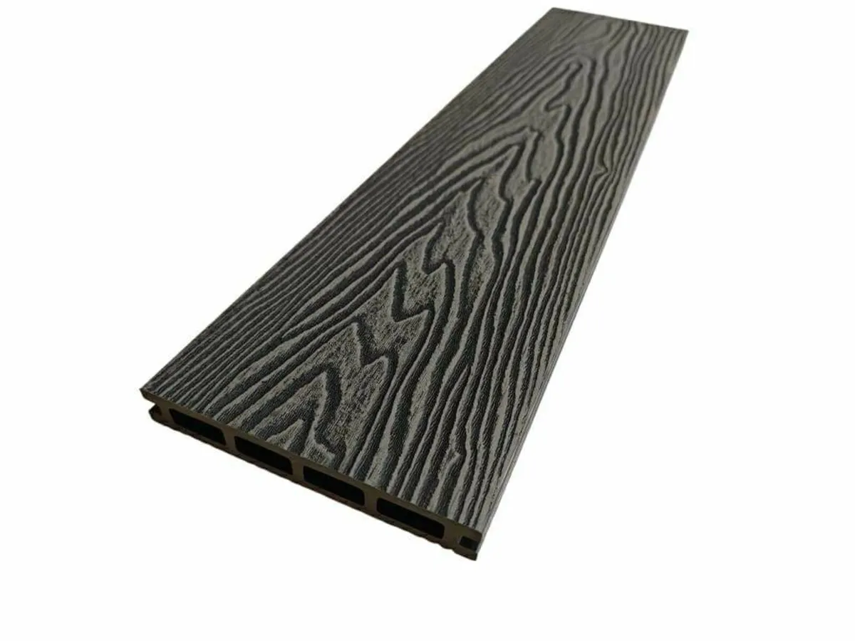 WPC Decking Boards Deep Embossed 3D Black - Image 4