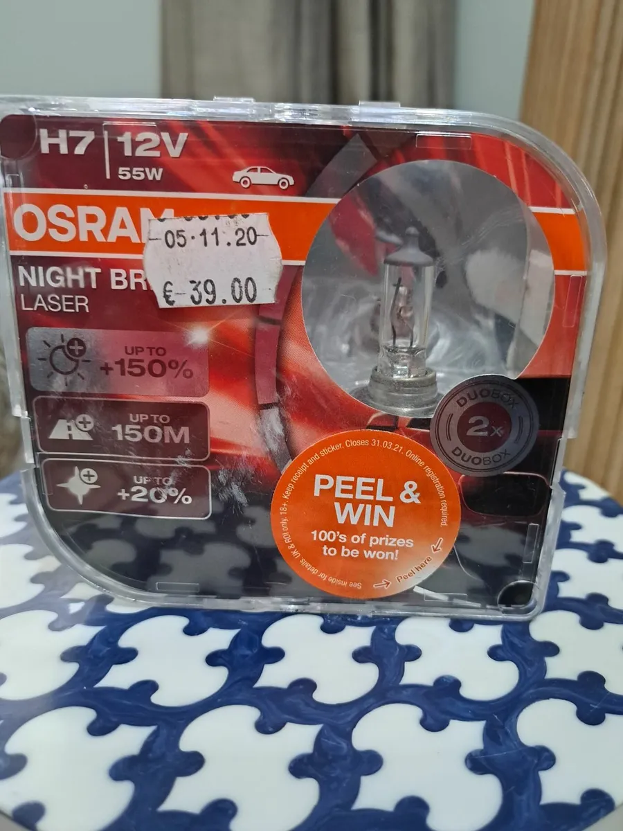 Osram Night Breaker Laser Car Headlight Bulbs - Image 1