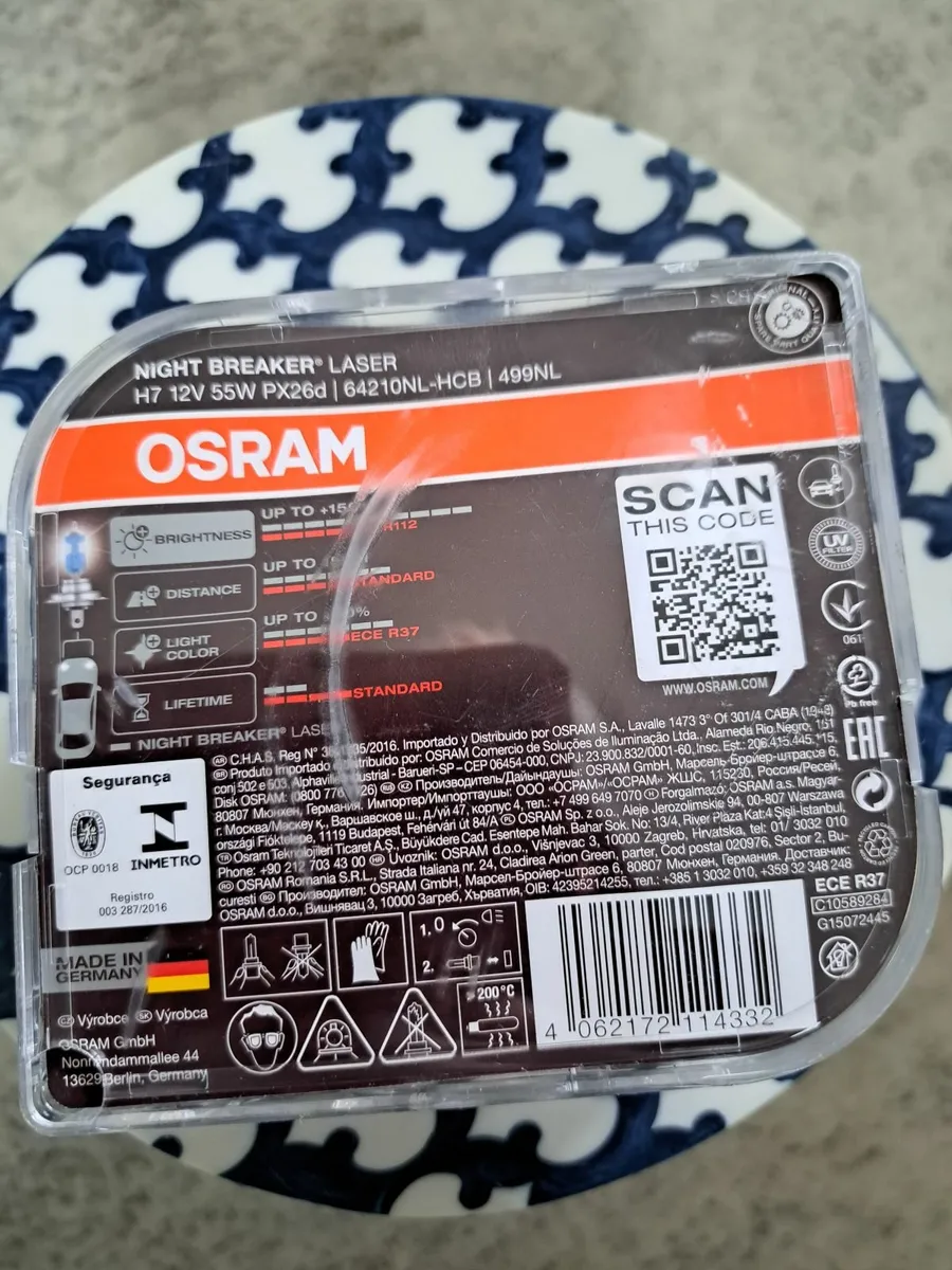 Osram Night Breaker Laser Car Headlight Bulbs - Image 2