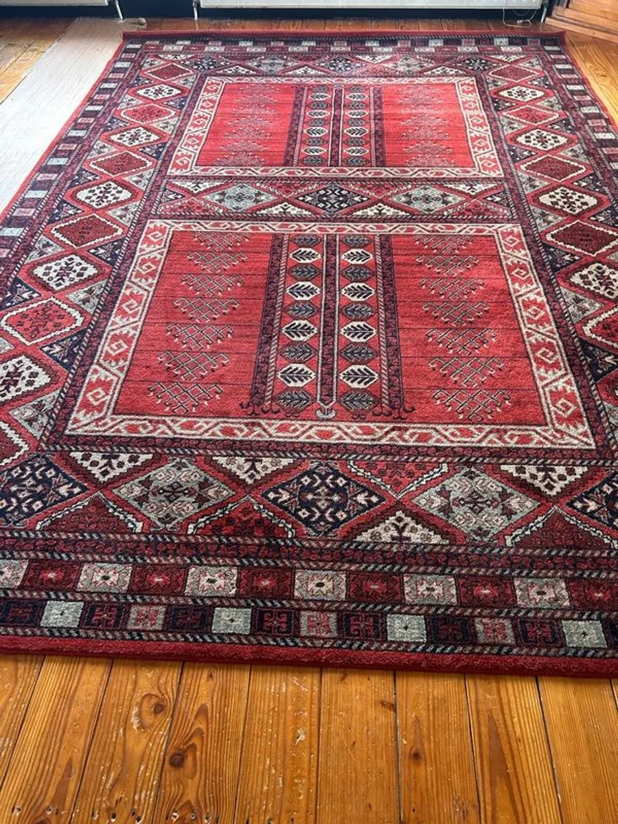 Beautiful Afghan Wool Rug - Image 1