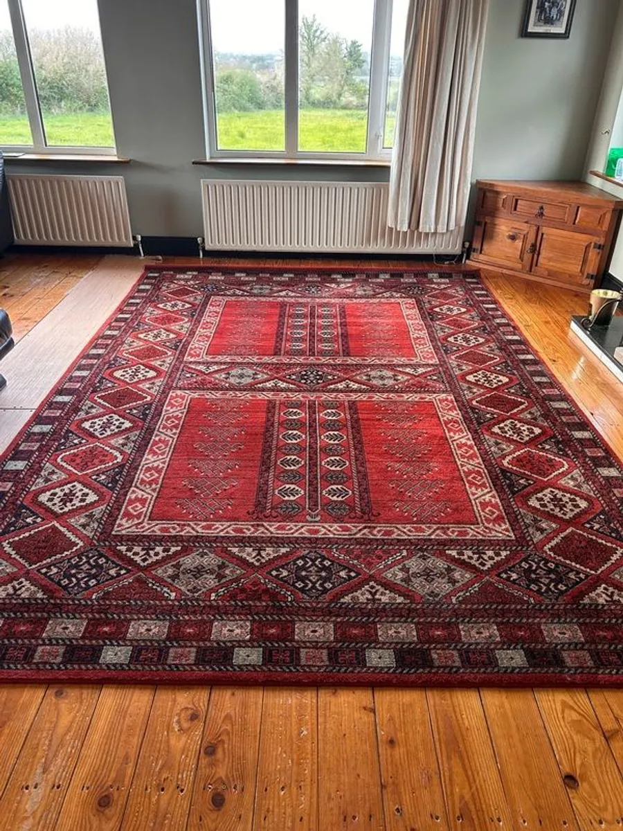 Beautiful Afghan Wool Rug - Image 2