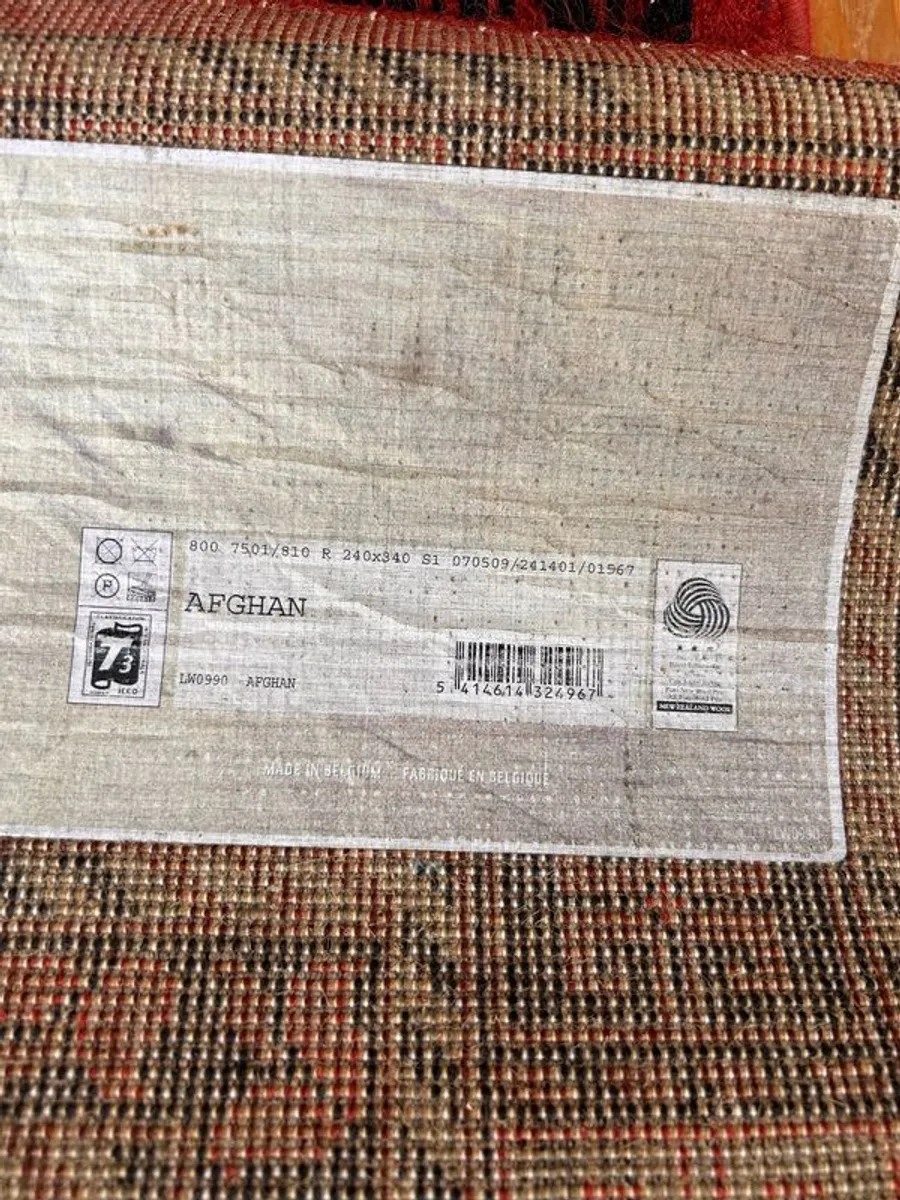 Beautiful Afghan Wool Rug - Image 4
