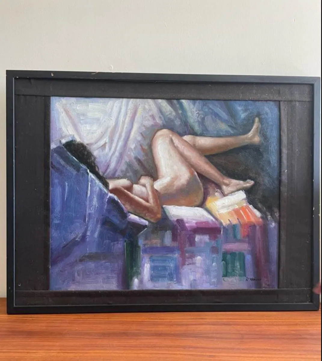 Original signed canvas, modern art - Image 1