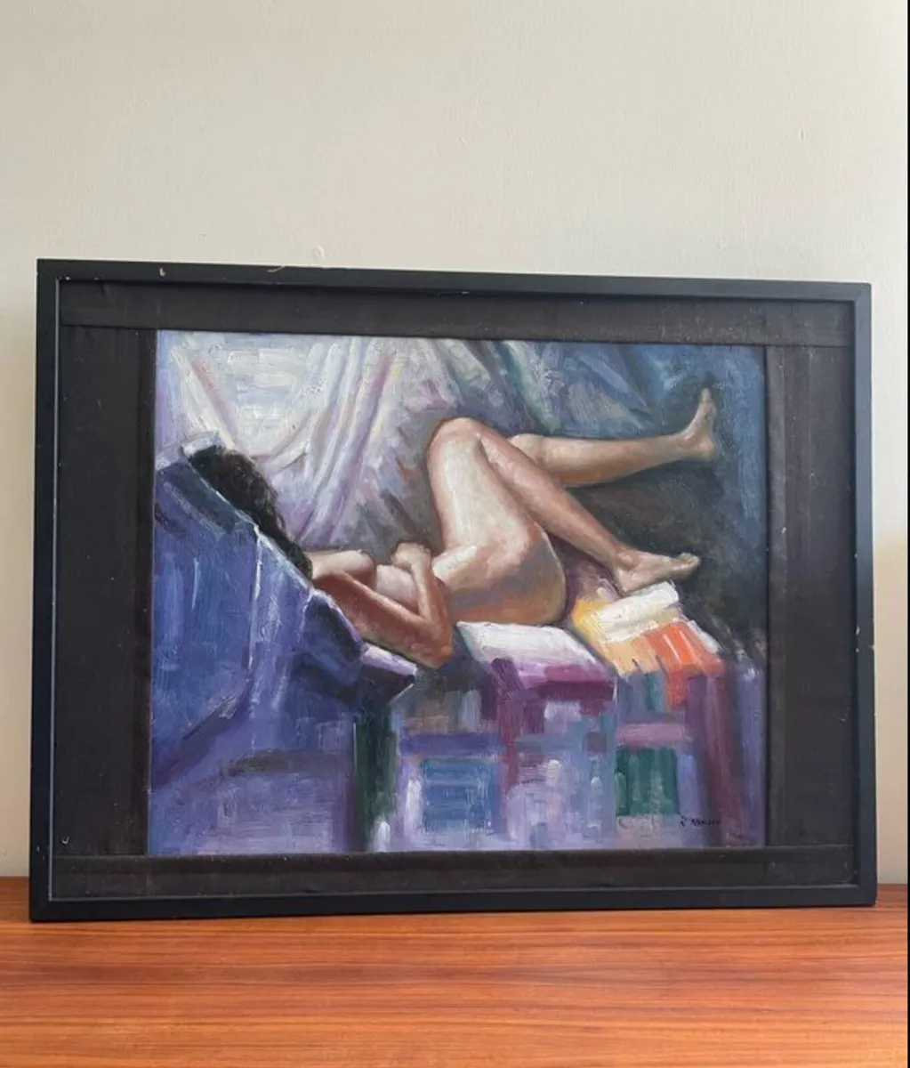 Original signed canvas, modern art - Image 2