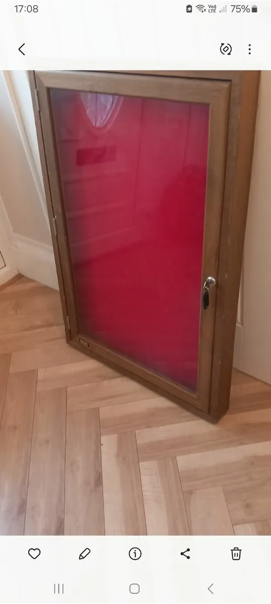 Excellent glass wall mounted display cabinet - Image 1