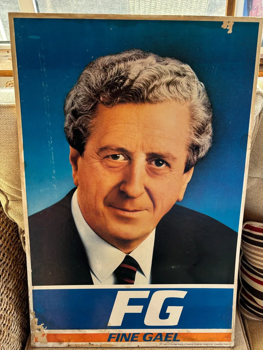 1987 Fine Gael Garret Fitzgerald Election Poste - Image 1