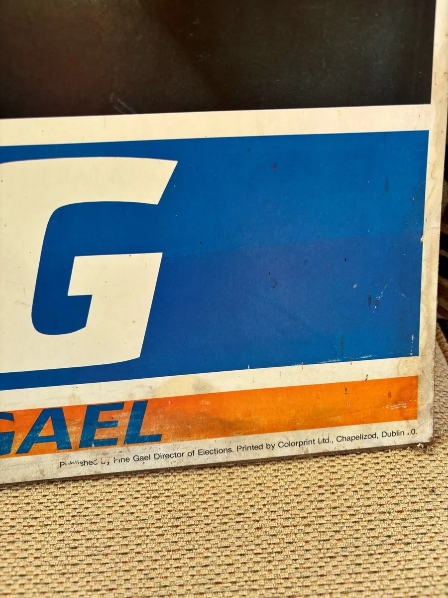 1987 Fine Gael Garret Fitzgerald Election Poste - Image 2