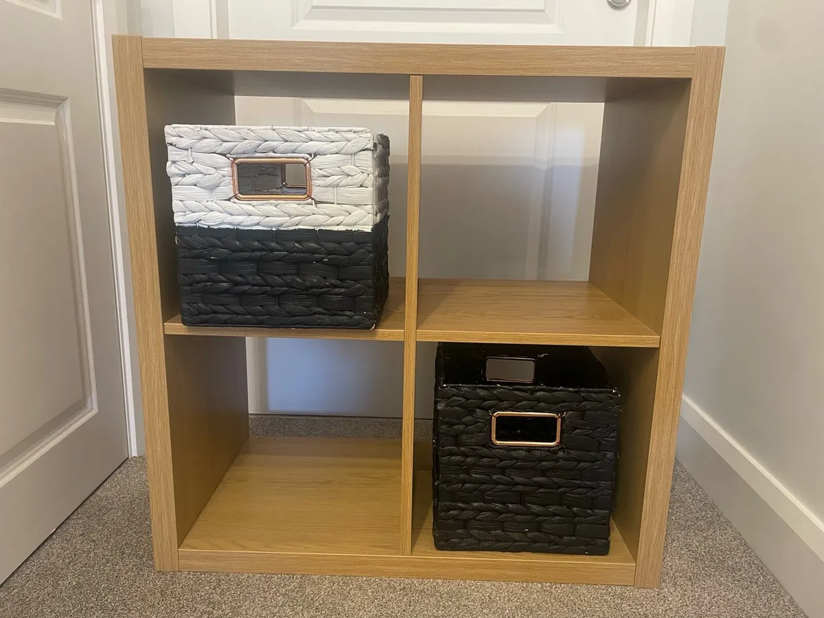 IKEA KALLAX 2x2 unit with 2 inserts - Image 1