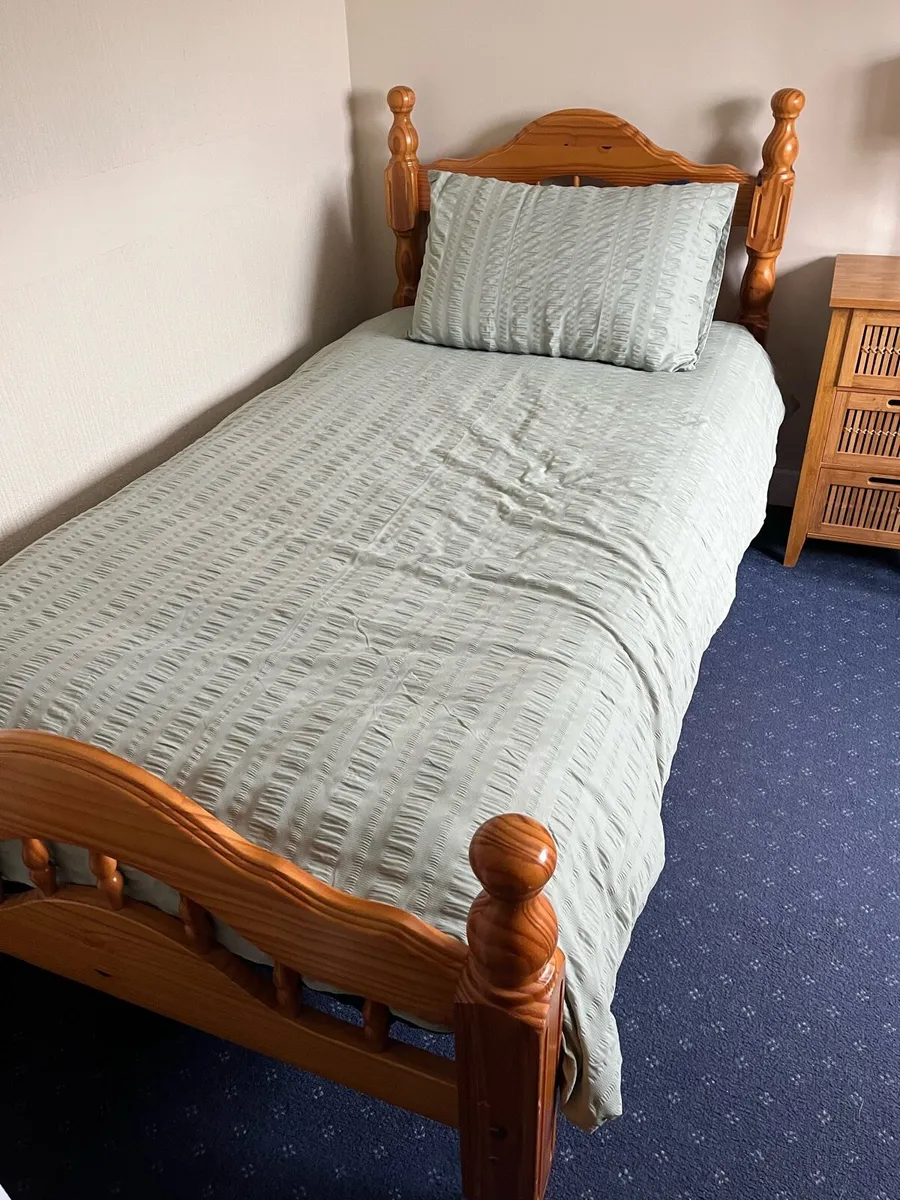 Single Beds x 2. Pine wooden frames - Image 1