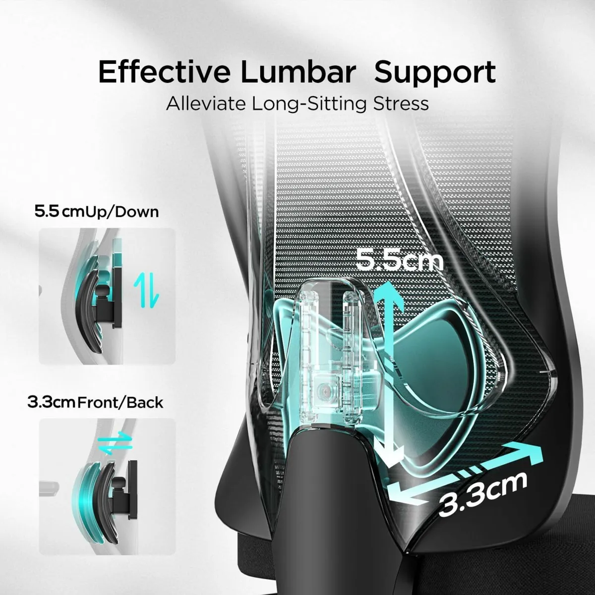 P3 Pro Ergonomic Office Chair 2D Adjustable Lumbar - Image 3