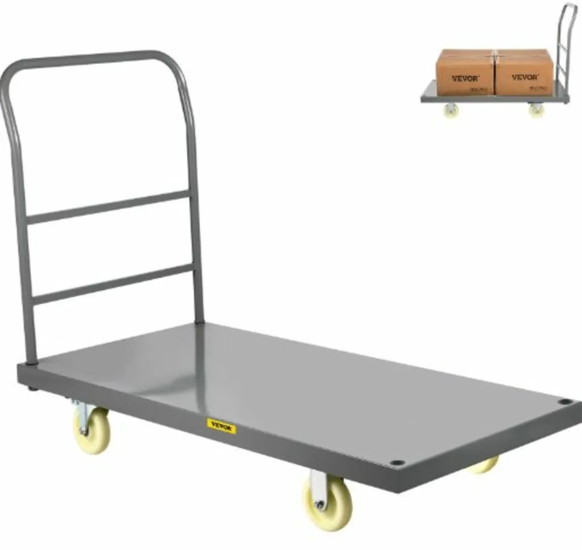 Platform Truck, 907.2 kg Capacity Steel flatbed - Image 1