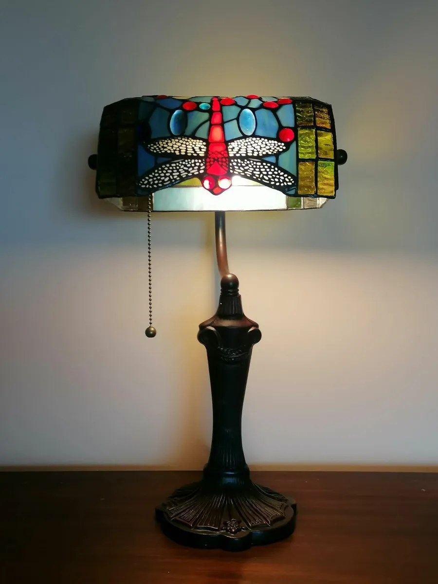 Bankers Lamp With Tiffany Shade New Free Delivery - Image 1