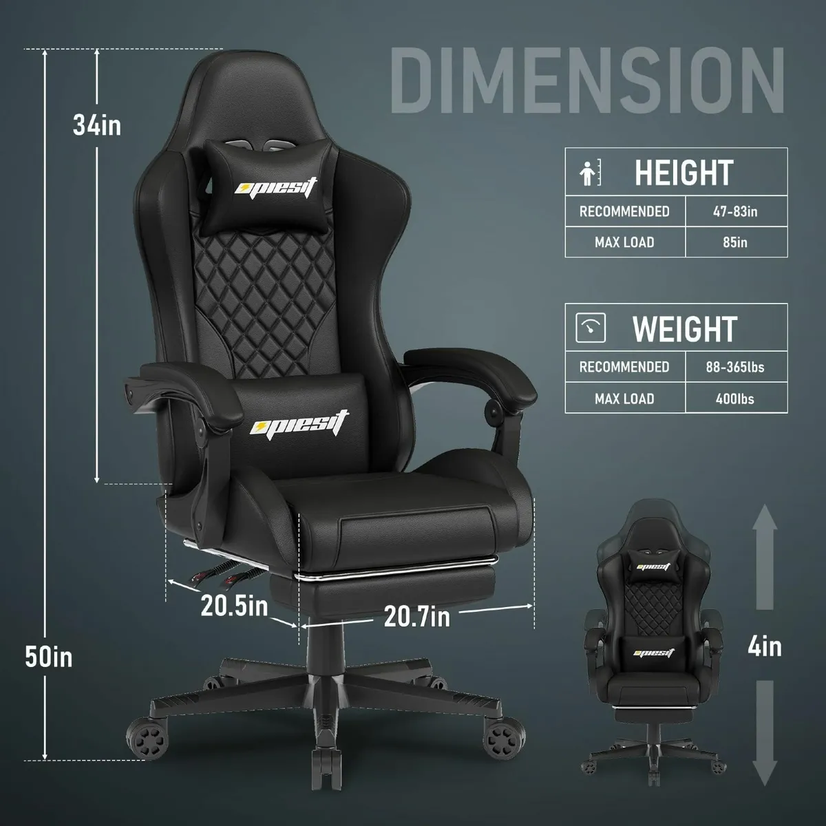 Gaming Chair Computer Chairs for Adults Ergonomic - Image 3