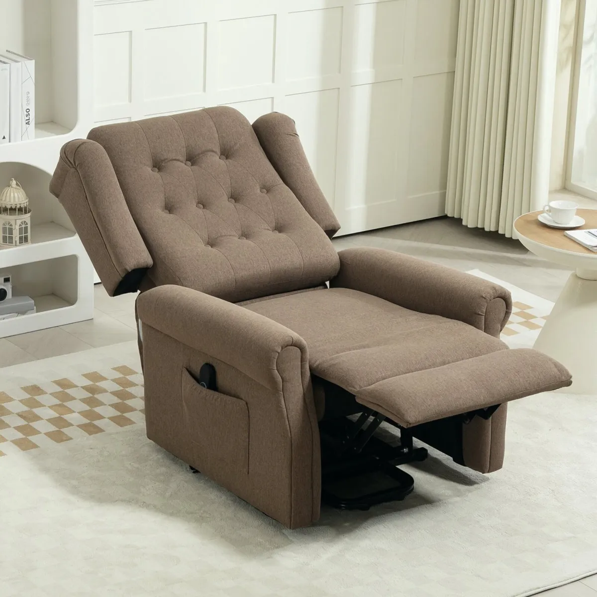 Upholstered Electric Recliner + Riser Chair - Image 3