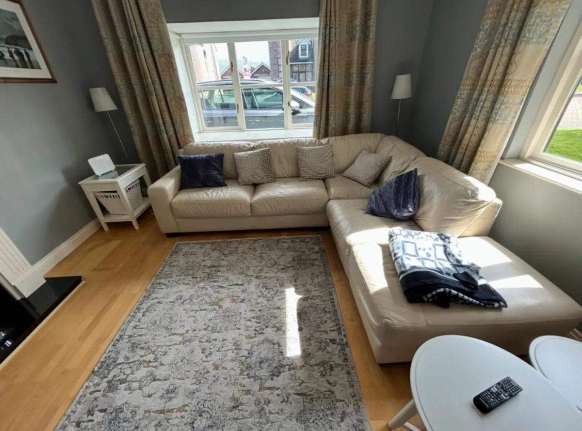 5 seater leather couch - Image 1