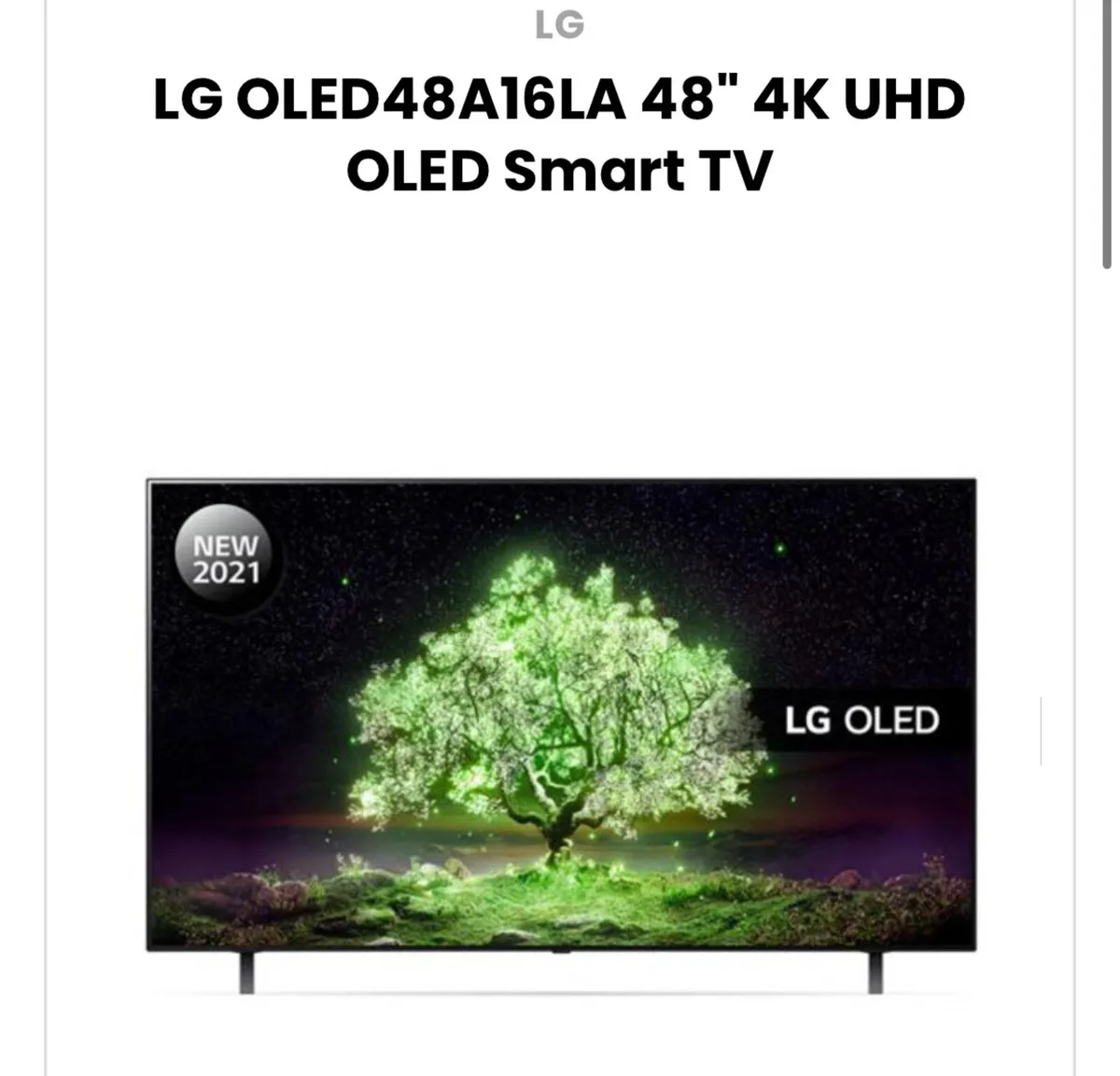 LG OLED48A16LA 48" 4K UHD OLED Smart TV - Image 1