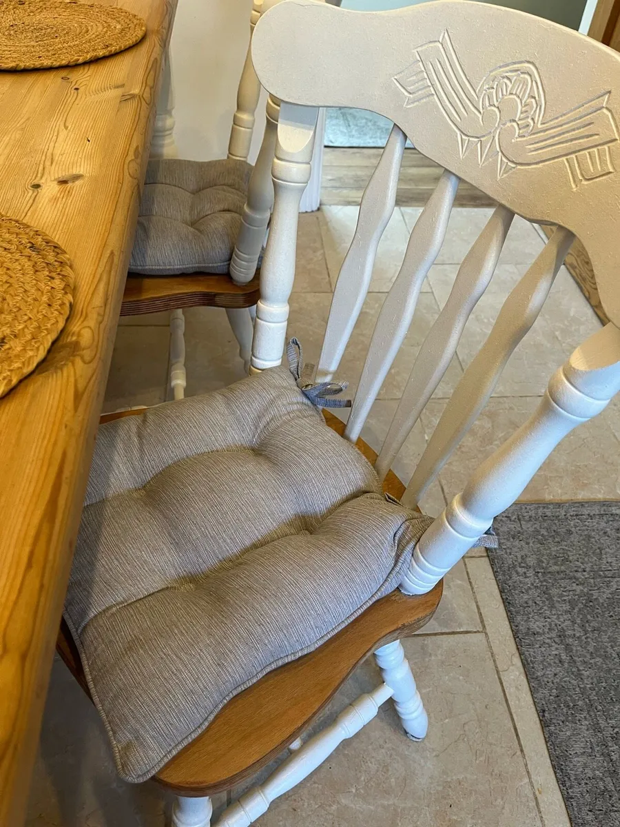 Farmhouse table and chairs set - Image 3